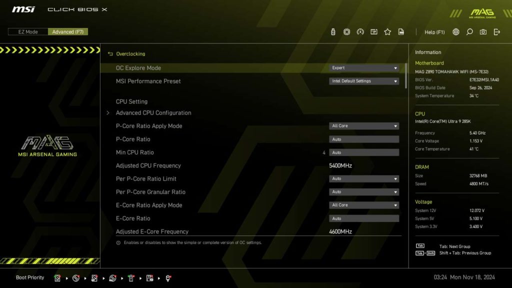 BIOS Screenshot