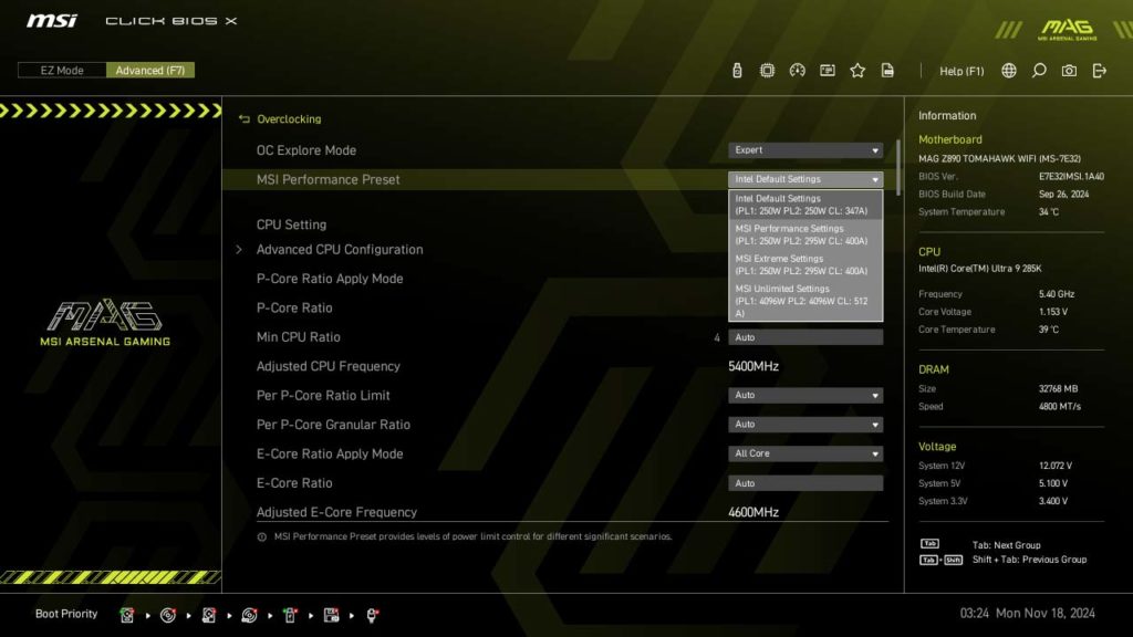BIOS Screenshot