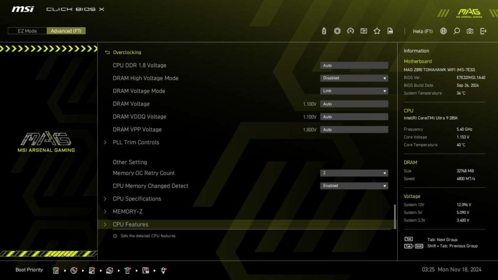 BIOS Screenshot