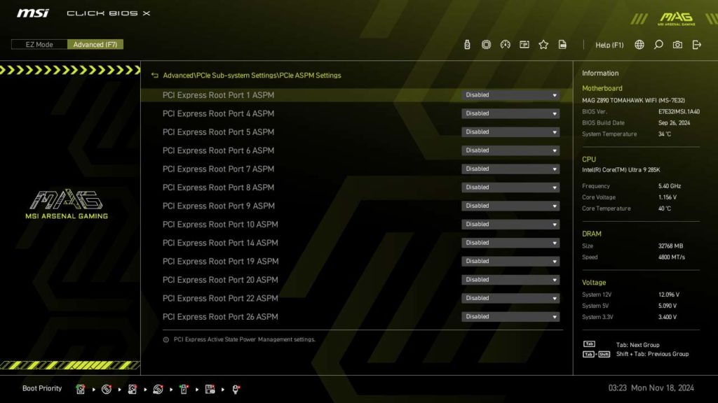BIOS Screenshot
