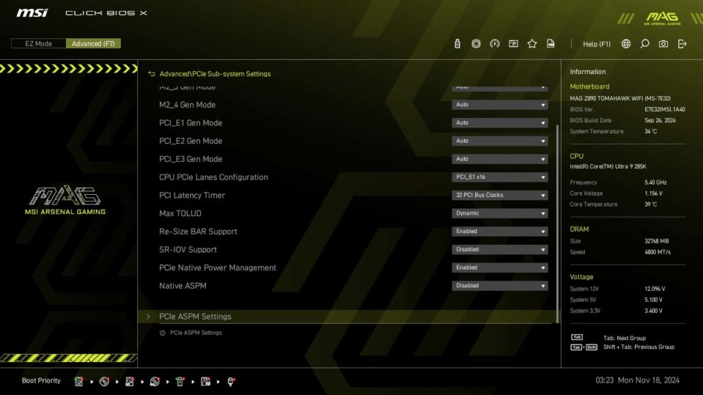 BIOS Screenshot