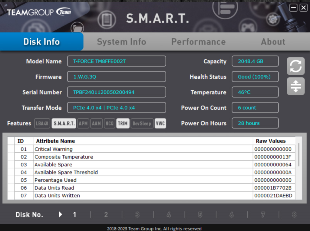 SSD S.M.A.R.T. Tool