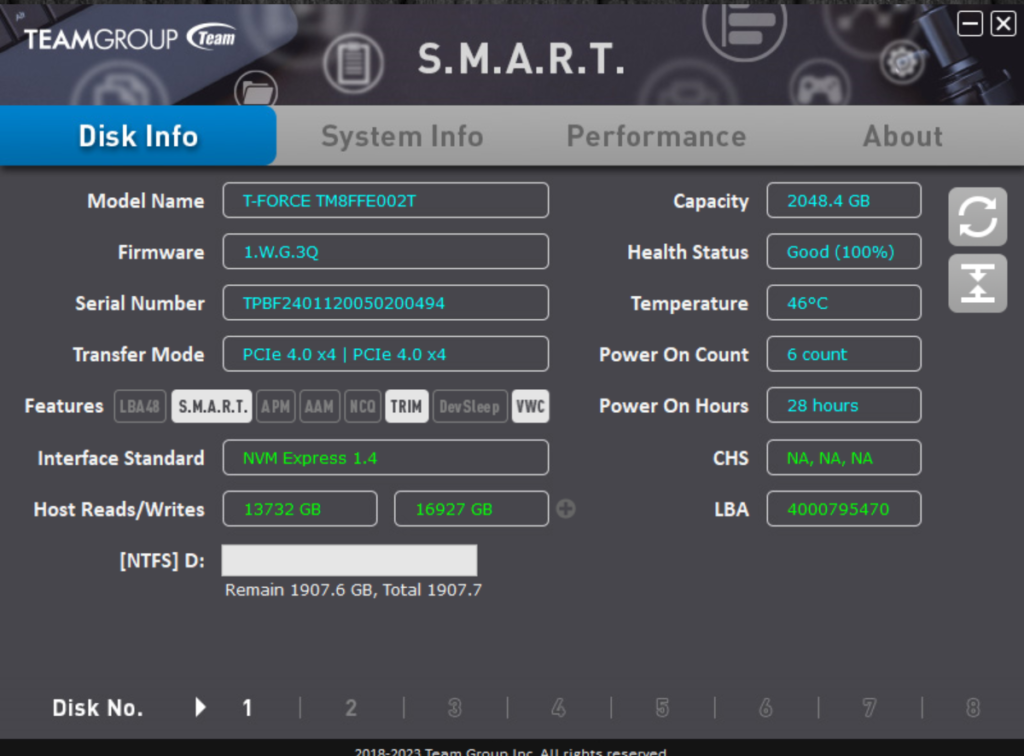 SSD S.M.A.R.T. Tool
