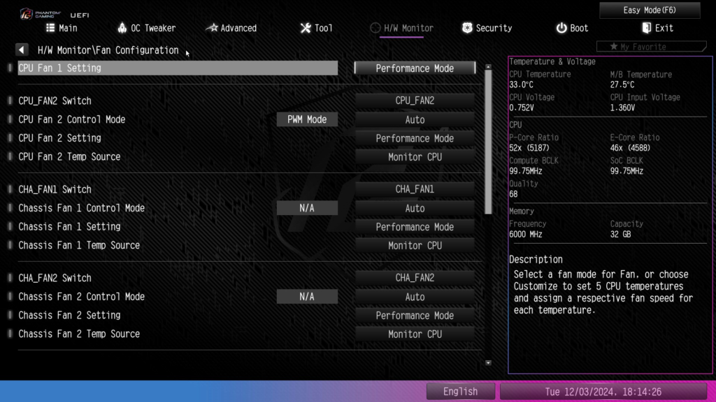 ASRock Phantom Gaming Z890 RIPTIDE WiFi: BIOS screenshot