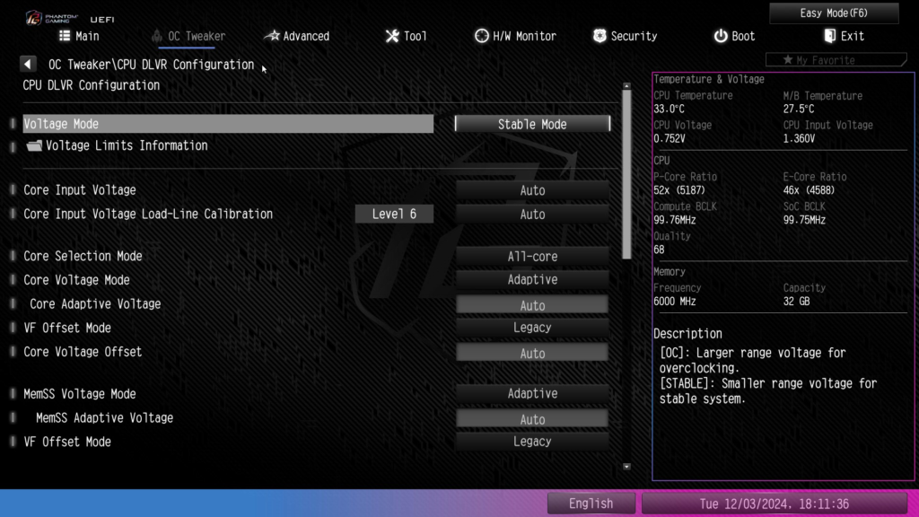 ASRock Phantom Gaming Z890 RIPTIDE WiFi: BIOS screenshot