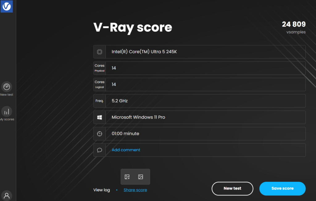 ASRock Phantom Gaming Z890 RIPTIDE WiFi: VRay benchmark