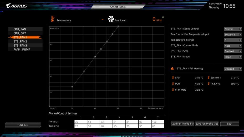GIGABYTE B850 AORUS ELITE WIFI7 BIOS UEFI Screenshot
