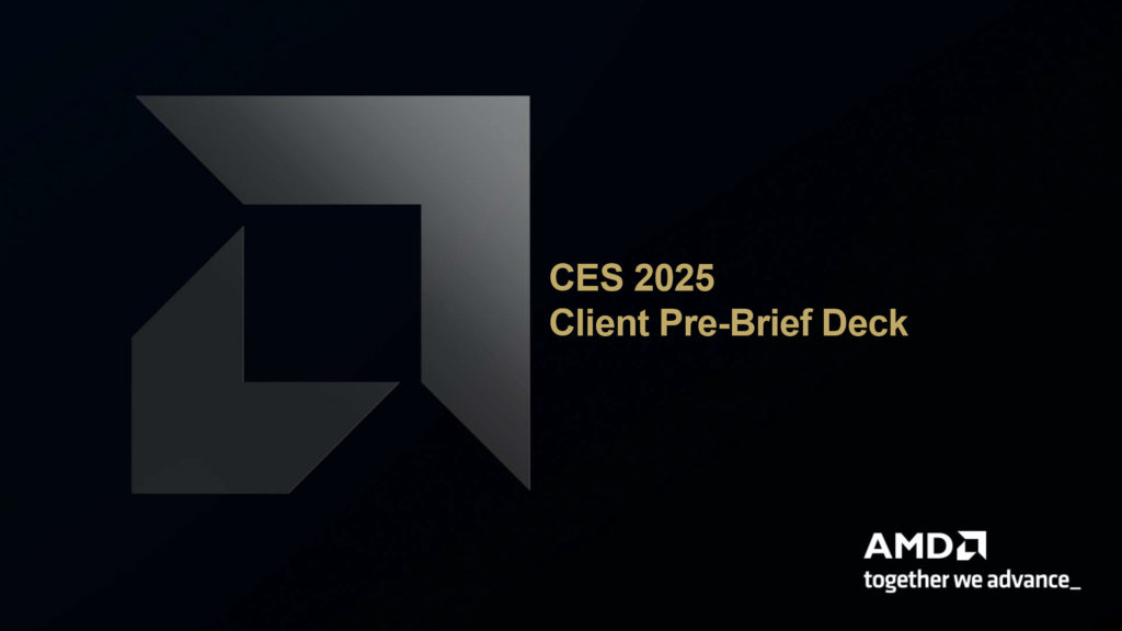 AMD CES Media Pre-Briefing Deck