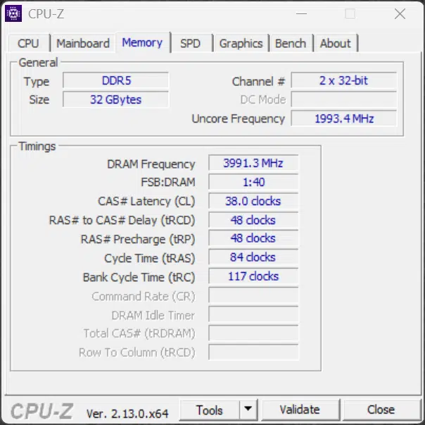 GIGABYTE B850 AORUS ELITE WIFI7 CPU-Z Screenshot