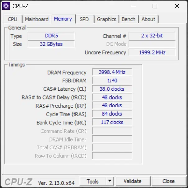 CPU-Z Screenshot