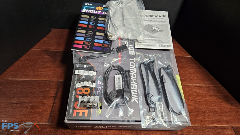 MSI MAG X870E TOMAHAWK WiFi motherboard: accessories