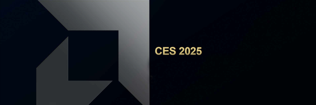 AMD Logo and CES 2025 Text