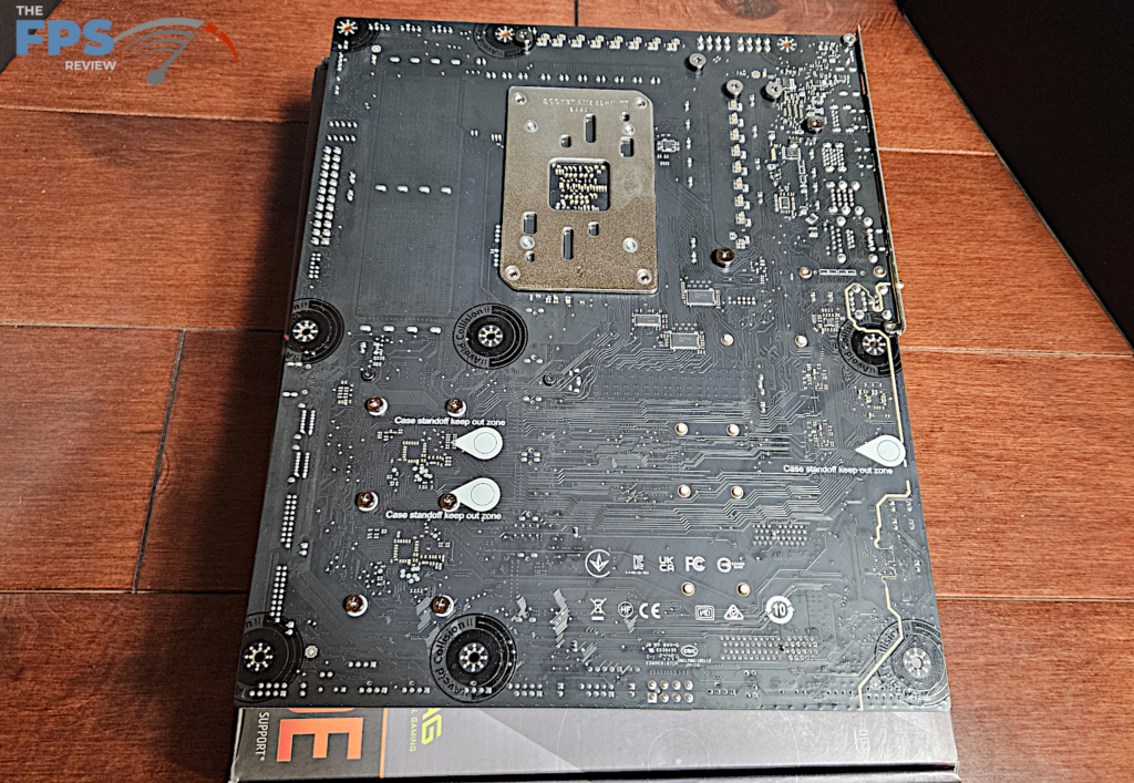 MSI MAG X870E TOMAHAWK WiFi motherboard: back of board