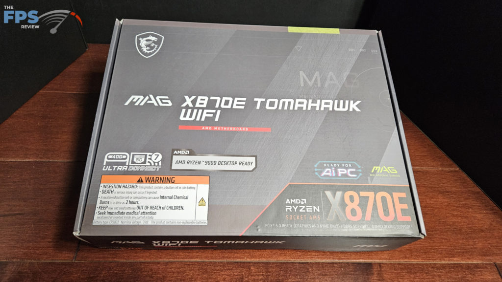 MSI MAG X870E TOMAHAWK WiFi motherboard: box
