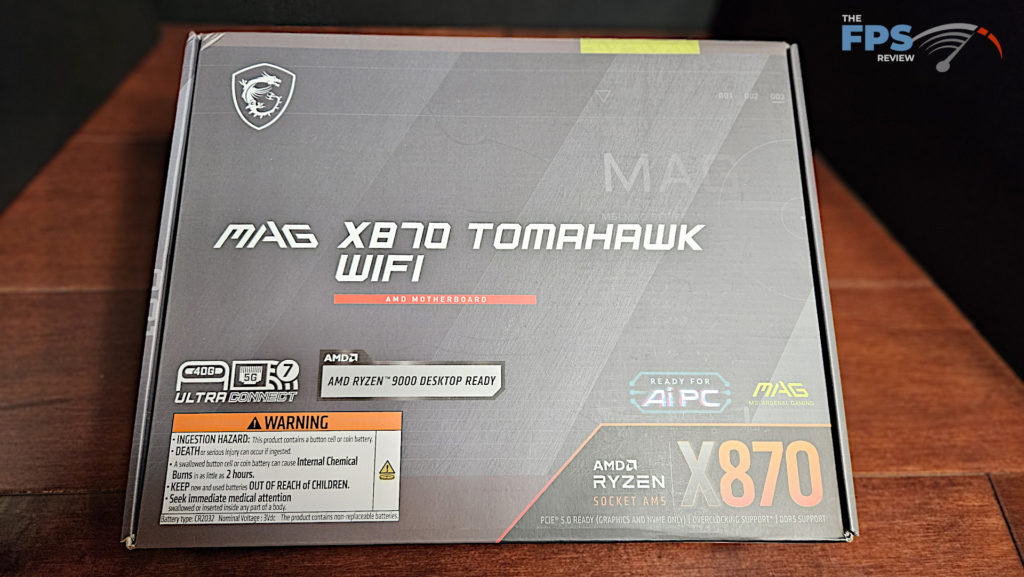 MSI MAG X870TOMAHAWK WiFi: box