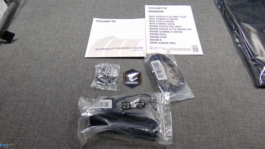 GIGABYTE B850 AORUS ELITE WIFI7 Box Contents
