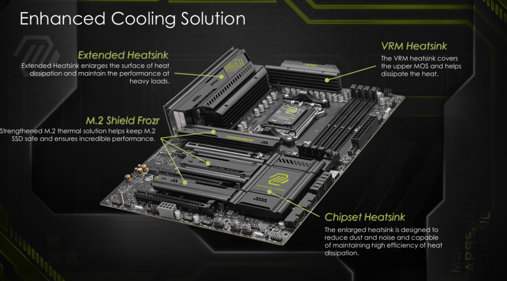 MSI MAG X870E TOMAHAWK WiFi motherboard: feature slide pack