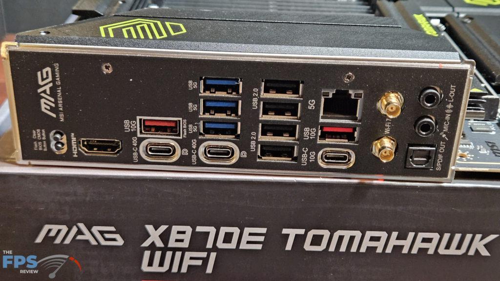 MSI MAG X870E TOMAHAWK WiFi motherboard: I/O