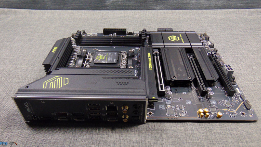 MSI MAG B850 TOMAHAWK MAX WIFI Top Angled View