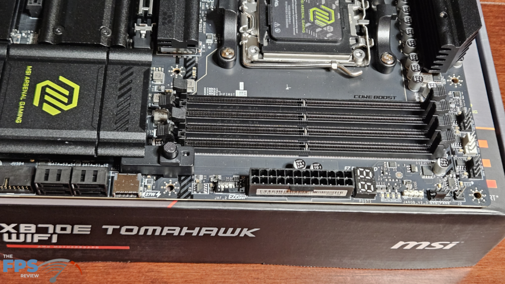 MSI MAG X870E TOMAHAWK WiFi motherboard: memory slots