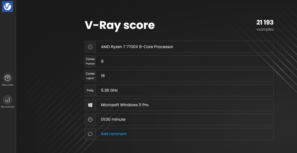 MSI MAG X870E TOMAHAWK WiFi motherboard: VRay