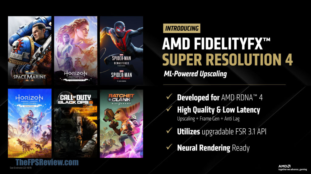 AMD Radeon Software Features Slide Deck FSR 4