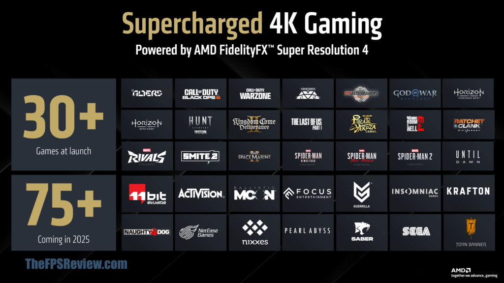 AMD Radeon Software Features Slide Deck FSR 4 Games