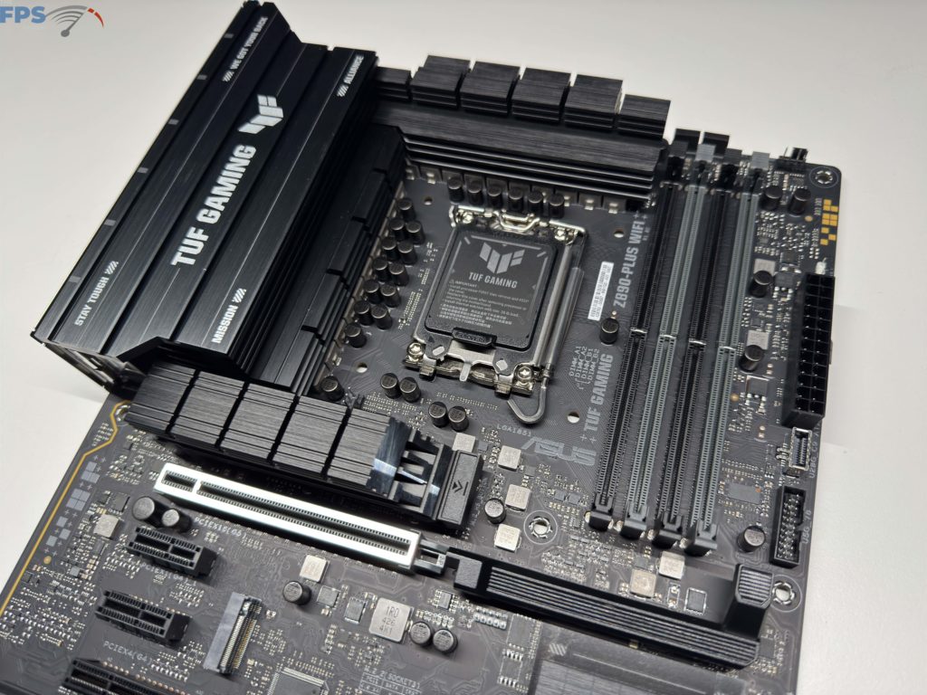 Top half of motherboard