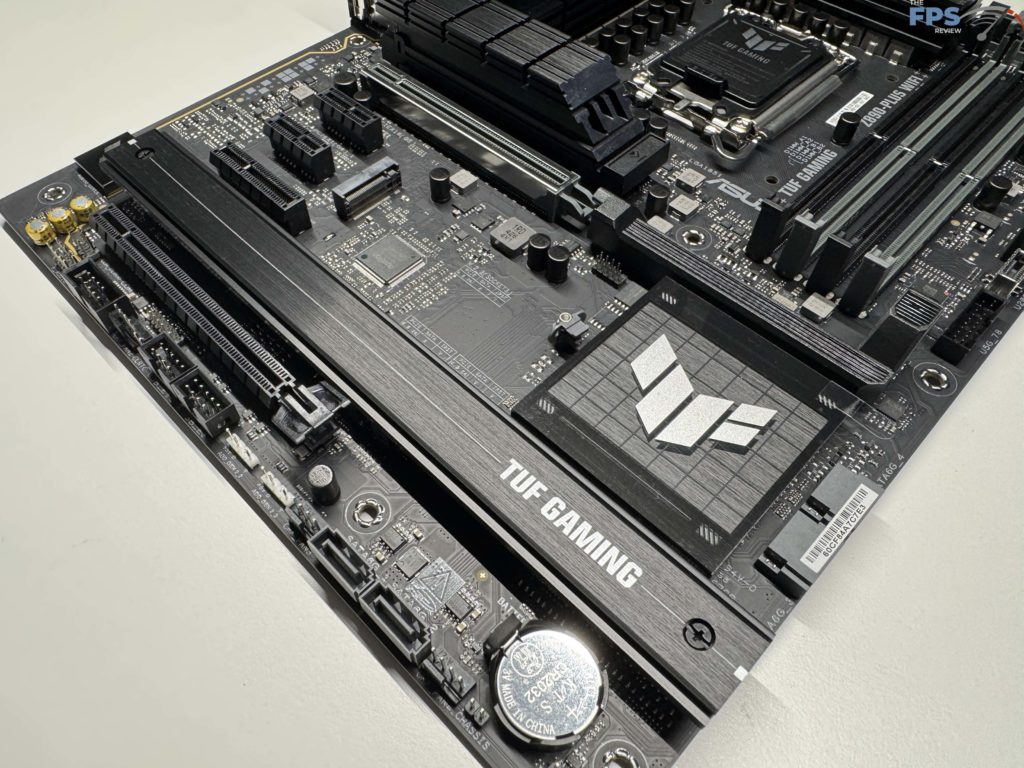 Bottom half of motherboard