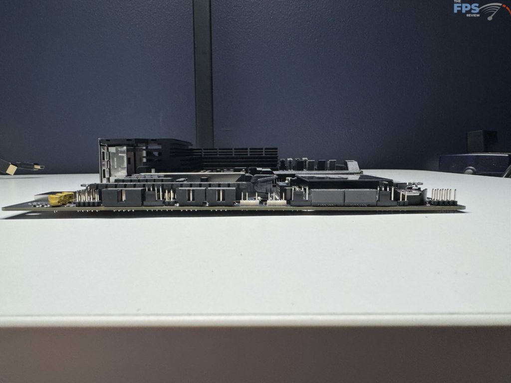 Sideview of motherboard