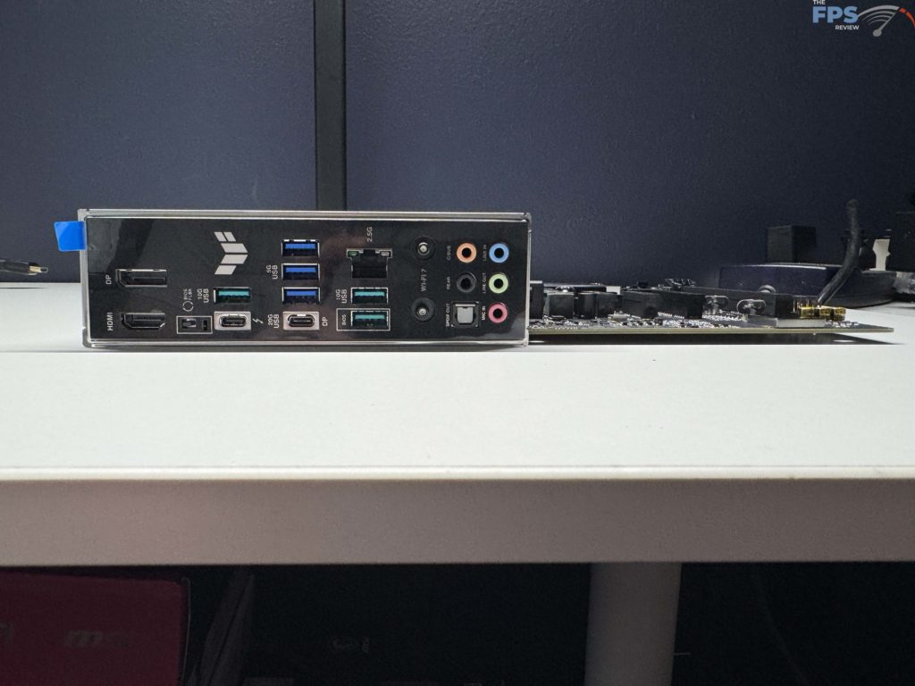 Sideview of motherboard