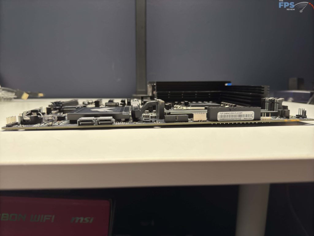 Sideview of motherboard