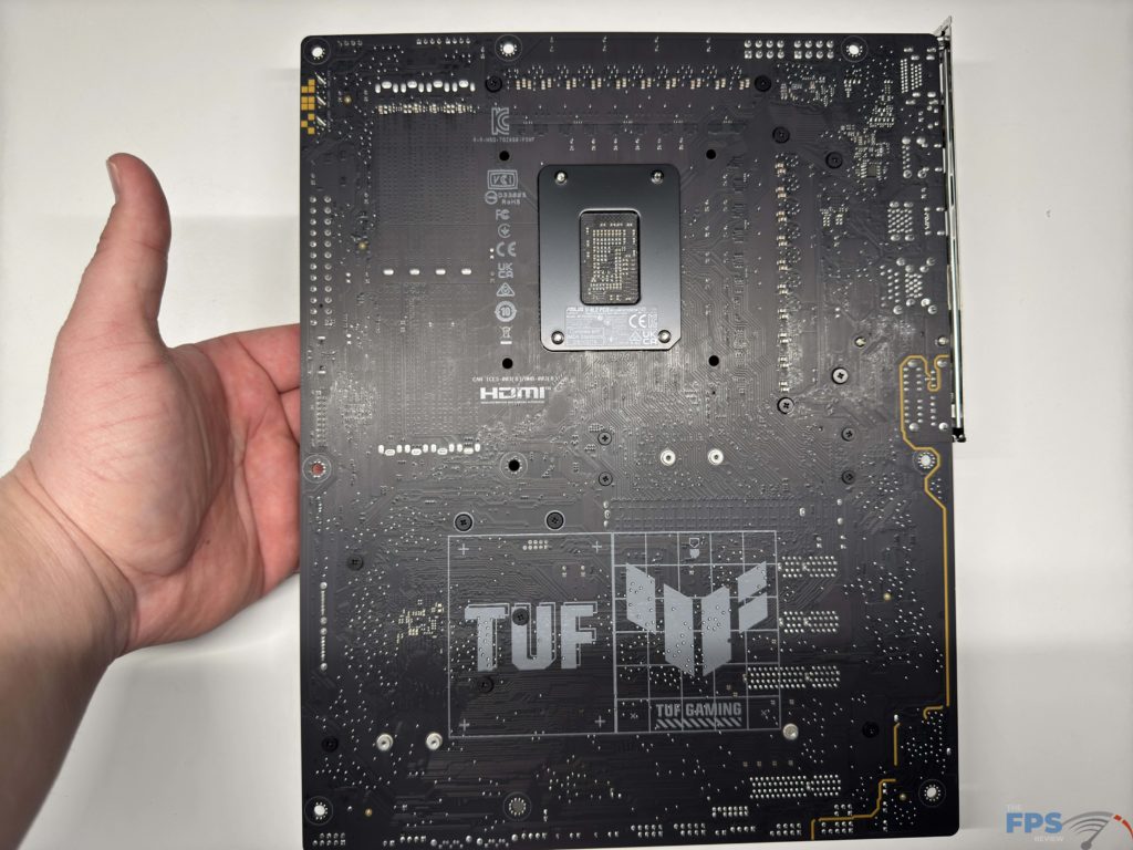 Back of motherboard