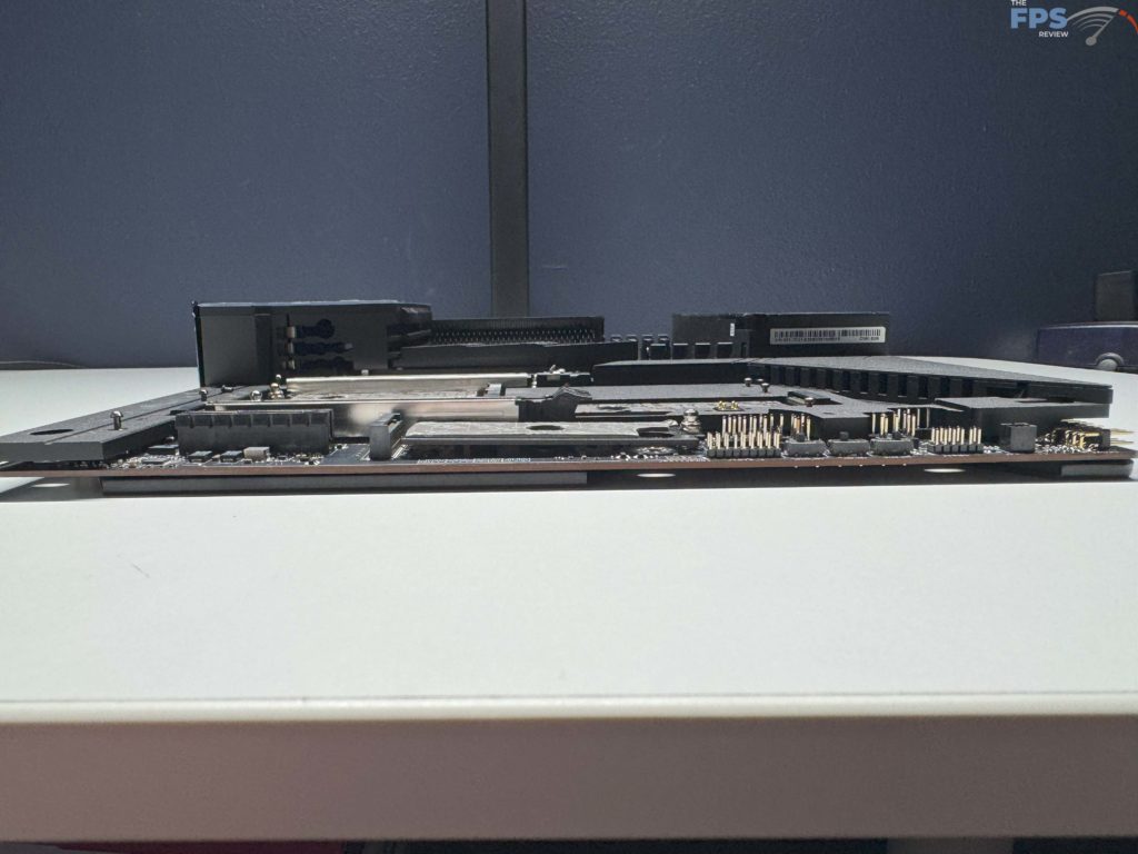 Side view of motherboard