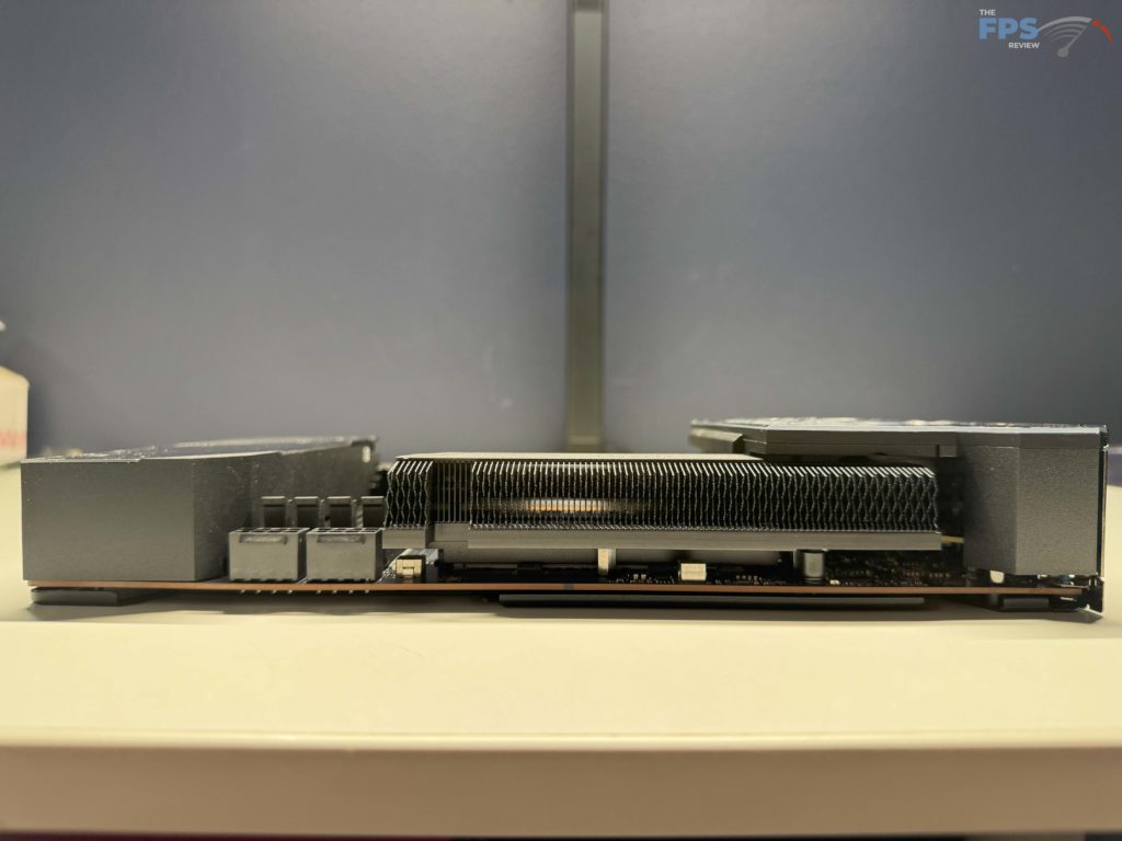 Side view of motherboard