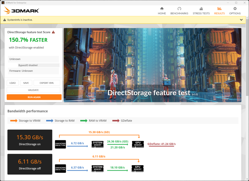 3DMark DirectStorage Screenshot