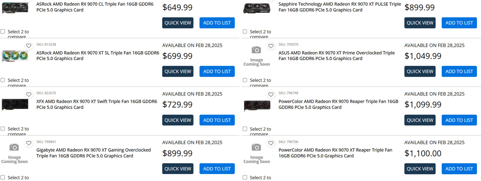 AMD Radeon RX 9070 Series Surfaces at Micro Center as Full ...