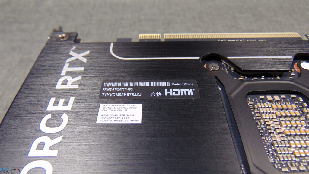 ASUS PRIME GeForce RTX 5070 Ti Label
