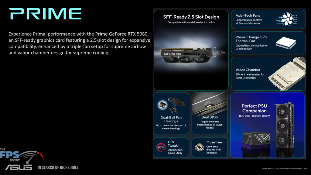 ASUS PRIME GeForce RTX 5070 Ti Product Briefing Slides