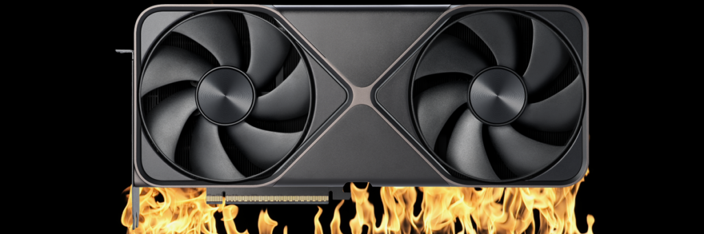 Overclocking NVIDIA GeForce RTX 5080 Founders Edition Video Card with Red Flames