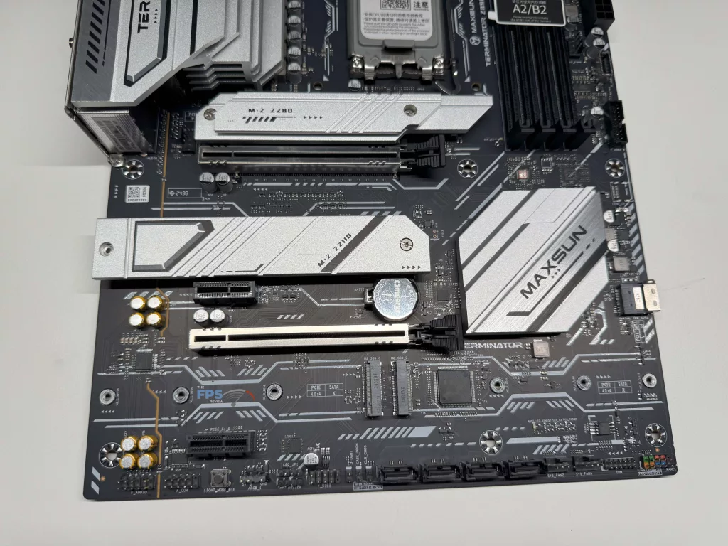 Picture of motherboard bottom half