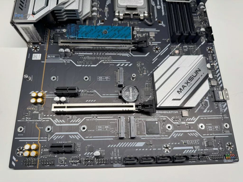 Picture of motherboard bottom half