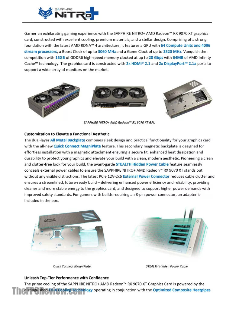 SAPPHIRE Radeon RX 9000 Series Press Deck