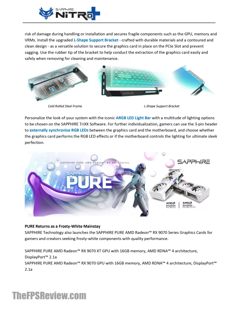 SAPPHIRE Radeon RX 9000 Series Press Deck
