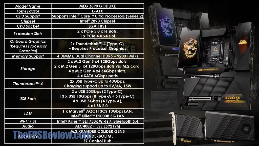 MSI MEG Z890 GODLIKE Press Deck