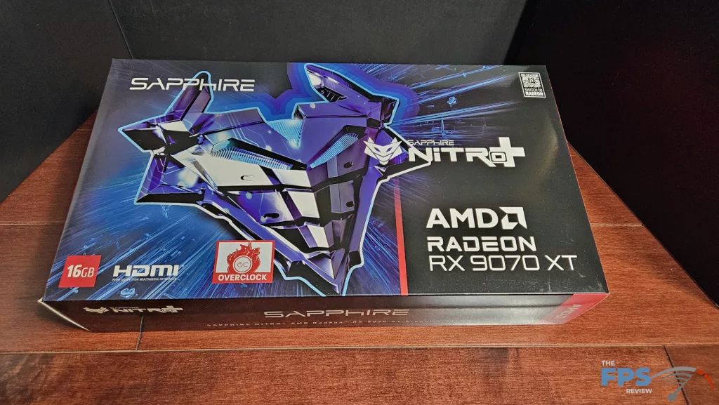SAPPHIRE Nitro+ Radeon RX 9070 XT Gaming OC box front