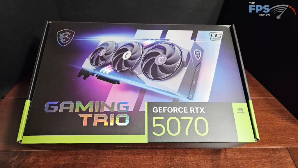 MSI GeForce RTX 5070 12G GAMING TRIO OC: box