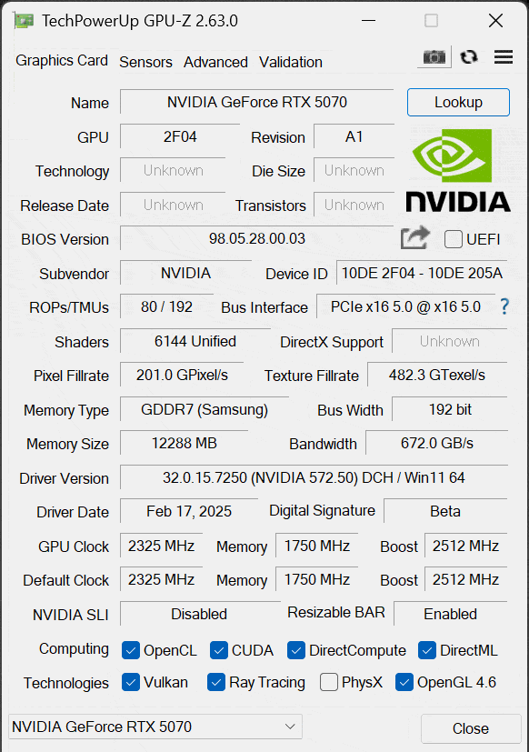 GPU-Z Default Screenshot