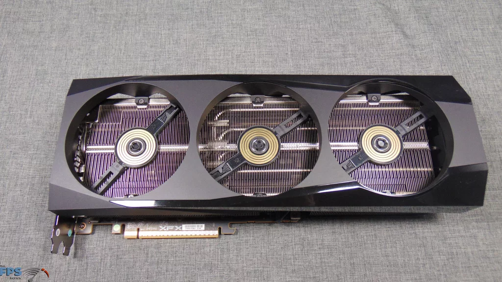XFX Quicksilver AMD Radeon RX 9070 XT Magnetic Air Edition Top View With No Fans