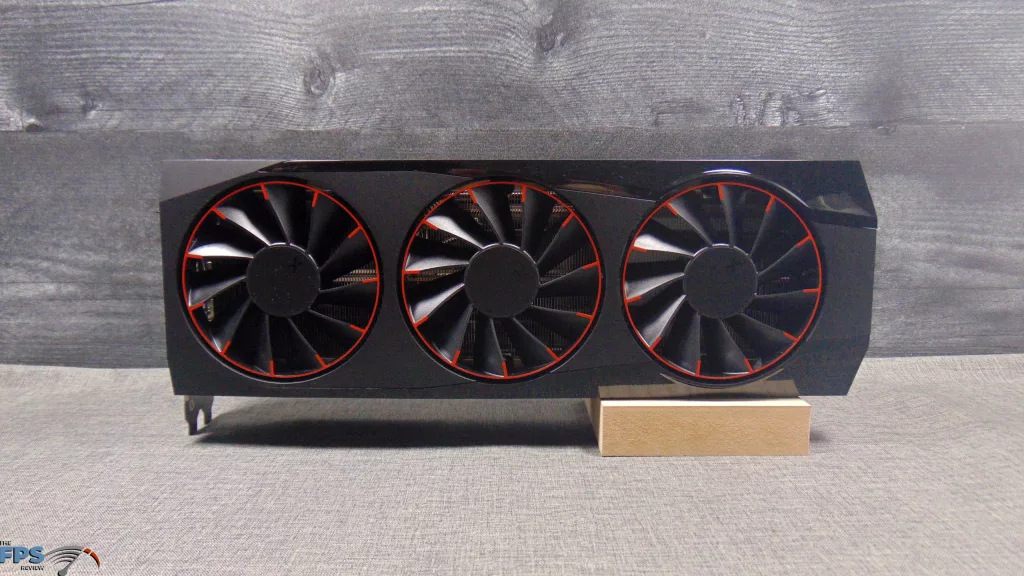 XFX Quicksilver AMD Radeon RX 9070 XT Magnetic Air Edition Front View on Table
